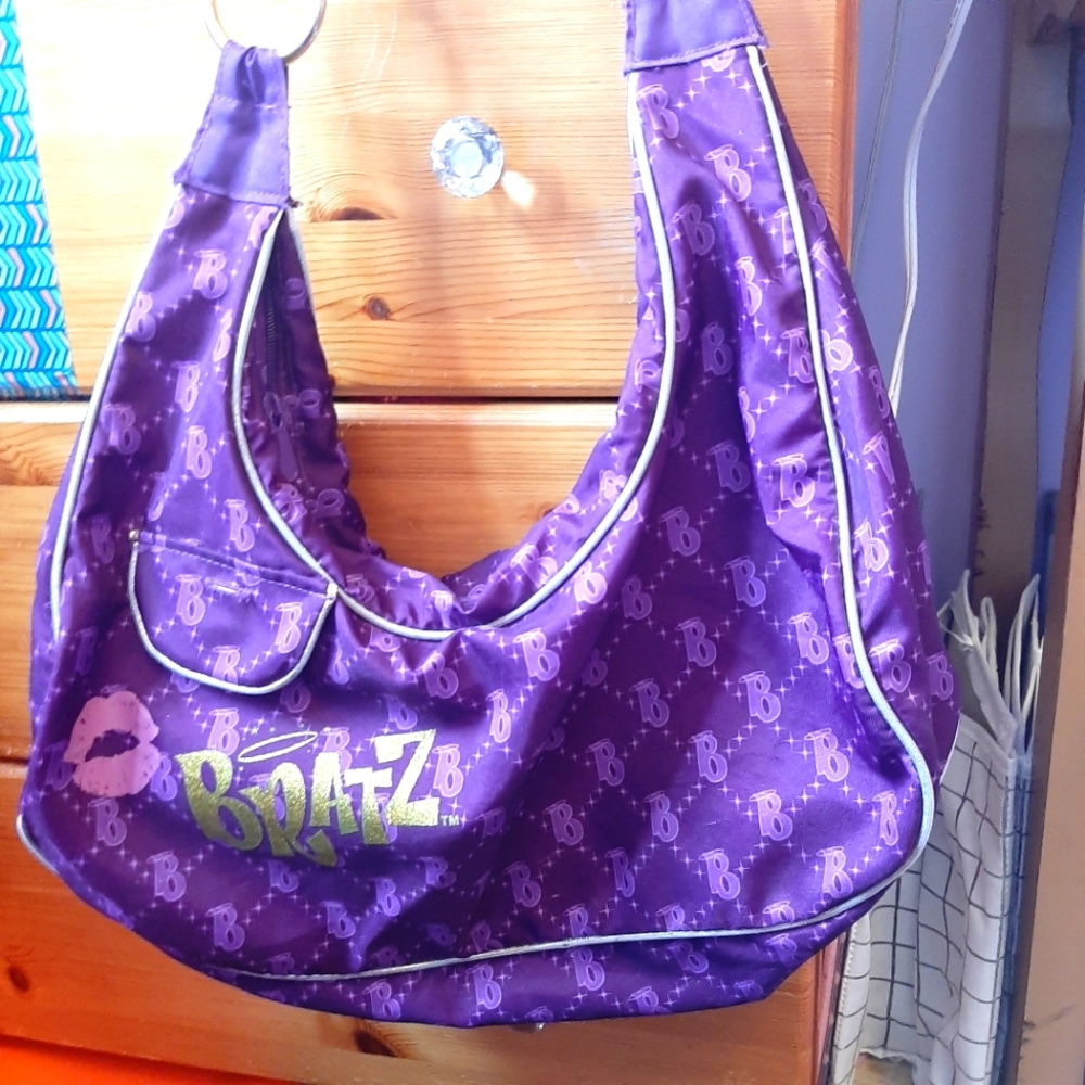 Y2K Bratz doll purple tote bag